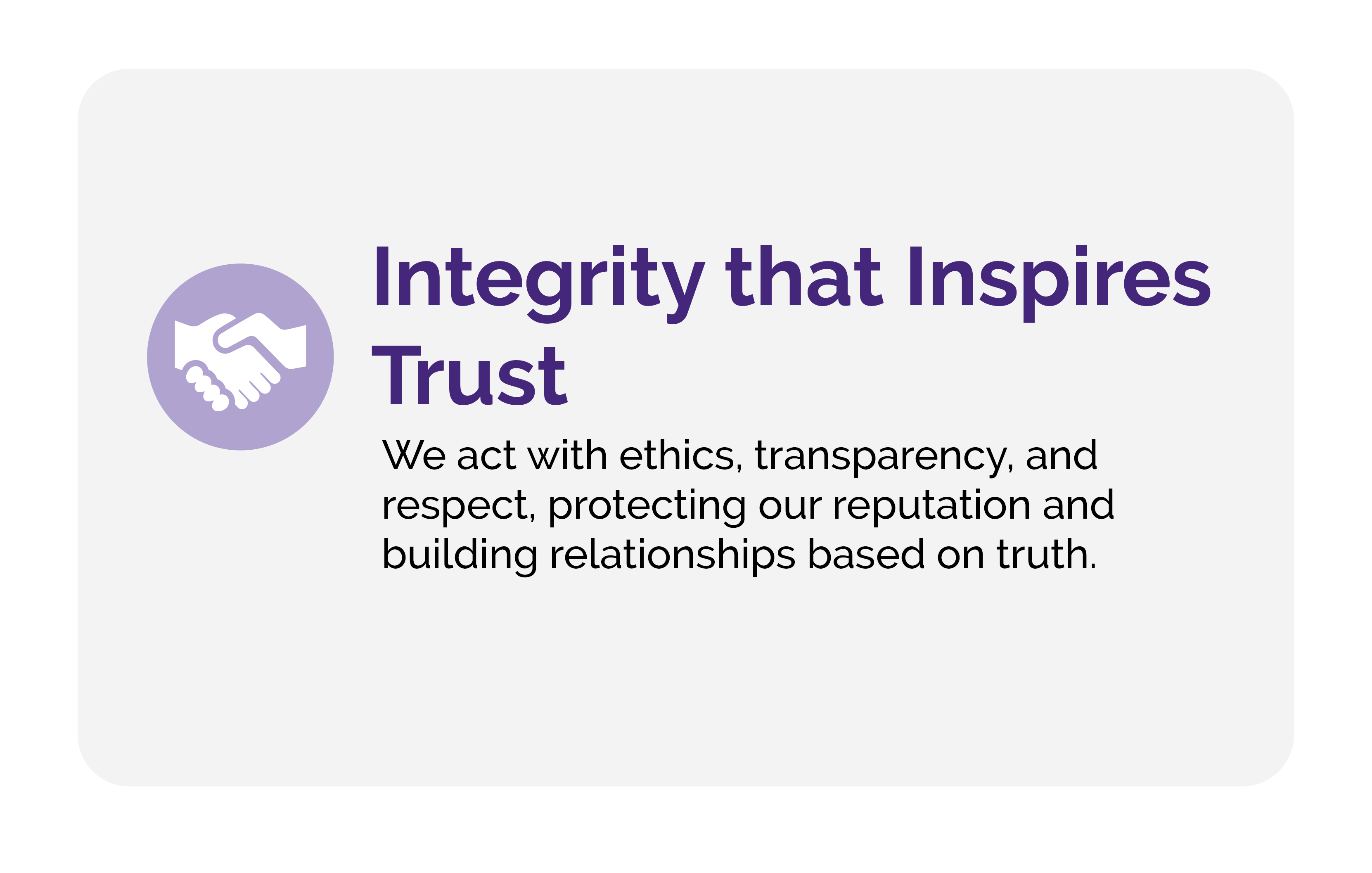 Integrity that Inspires Trust
